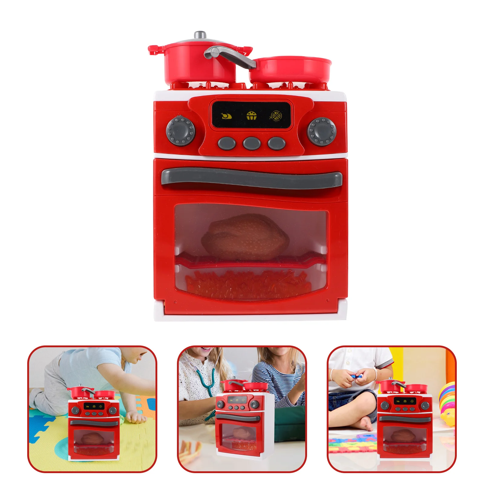 

1 set 1 Set Simulation Stove Kids Cooking Game Educational Luminous Music Design Durable Safe Plaything For Children