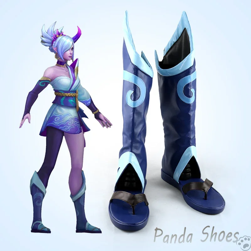 LOL Riven Cosplay Shoes Game League of Legends Cos Long Boots The Exile Cosplay Costume Prop Shoes for Halloween Party