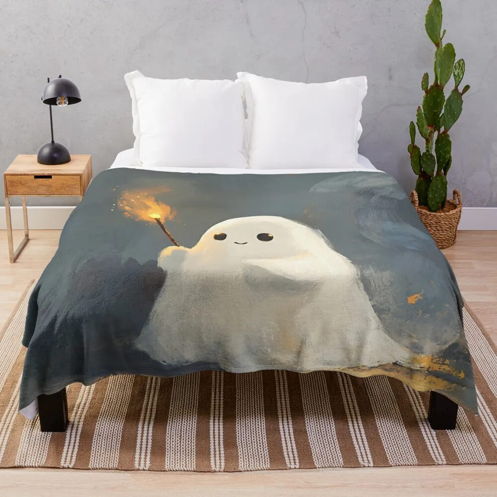 Guiding Light Ghost Throw Blanket Blankets For Sofas anime Winter beds Blankets