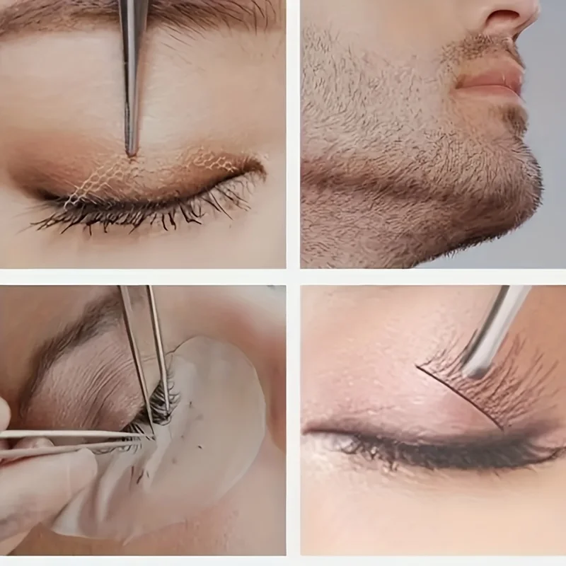 1/4 pçs de aço inoxidável sobrancelha corte clipe pinça profissional conjunto muito preciso removedor cabelo facial alicate beleza maquiagem ferramenta