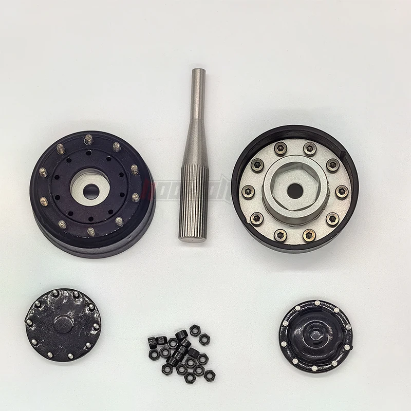 

SCALECLUB 1/14 Front Wheel Hub Truck RC Hubs Trailer Truck Dump Truck Universal Upgrade Metal Simulation Accessorie