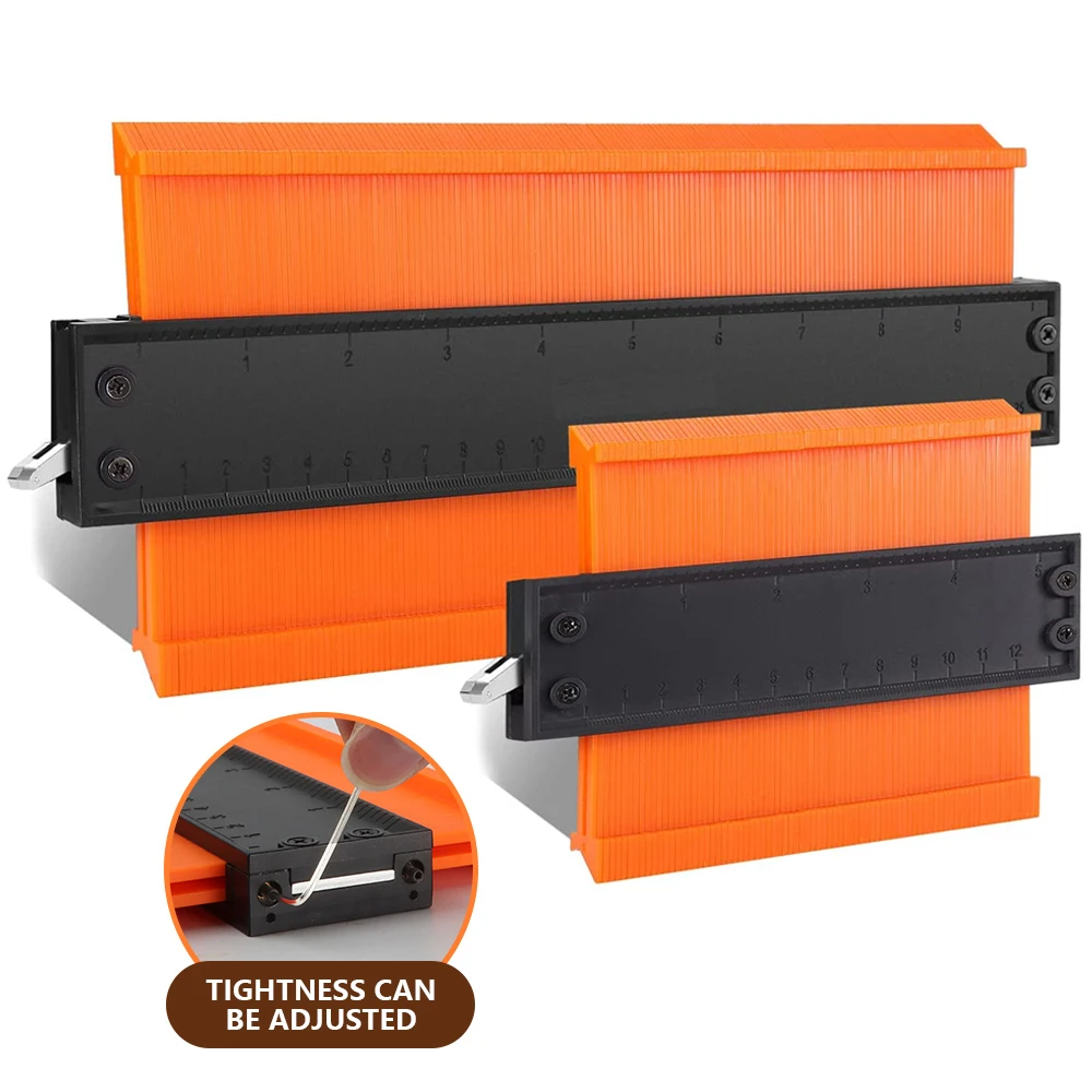 New Adjustable Lock Contour Gauge Profile Duplicator Tool Alloy Edge Shaping Wood Measure Ruler Laminate Tiles Meethulp Gauge