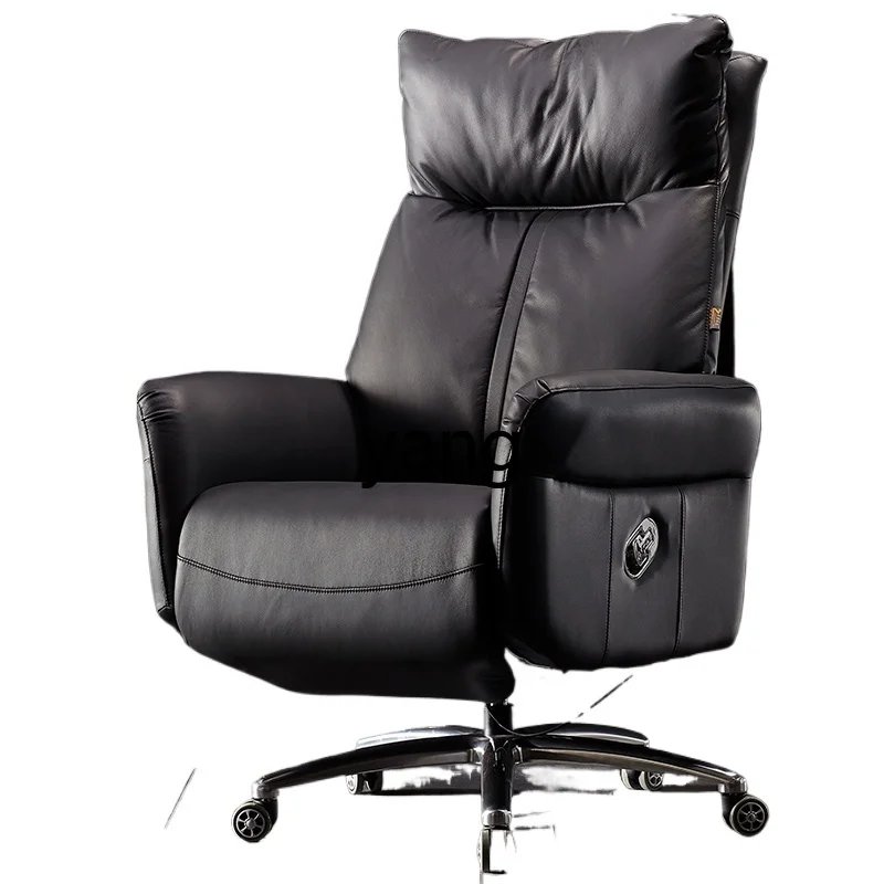 كرسي مكتب جلدي منزلي فاخر مستلق كهربائي LH #2