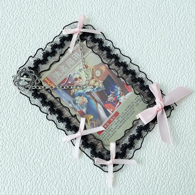 Black Angel Photo Frame with Wings Handmade Card Holder 3 Inch Kpop Idol DIY Photocard Sleeves Anime Photocard Display 2025 New