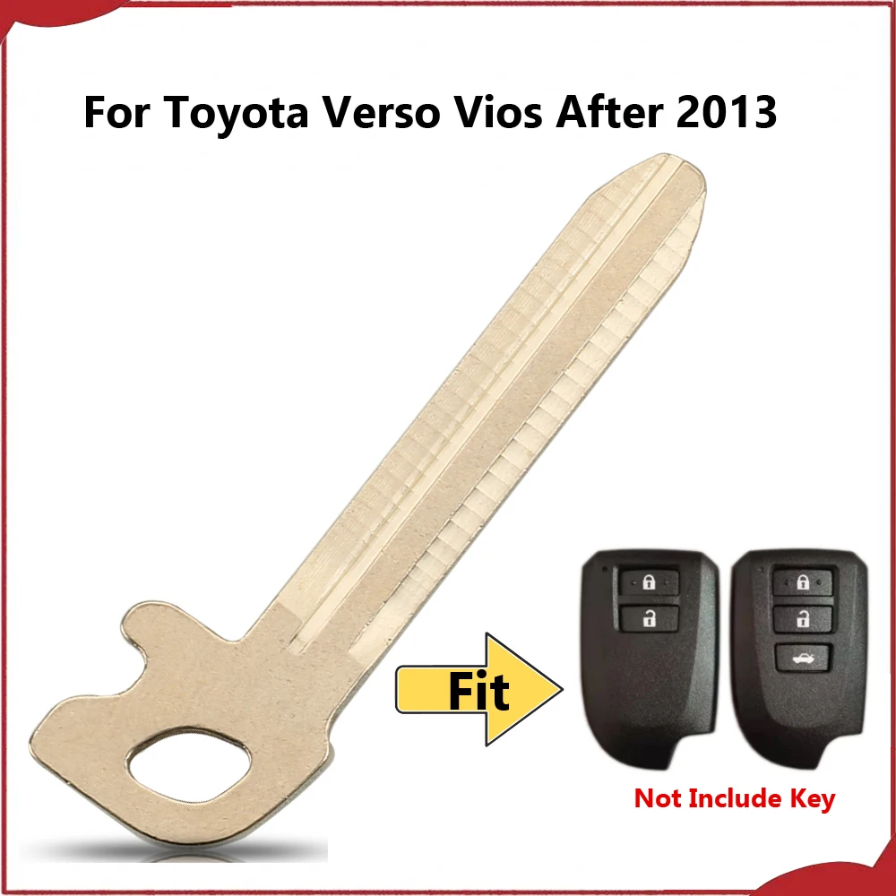 jingyuqin New Uncut Blank Emergency Smart Card Key Blade For Toyota Verso Vios After 2013 keys Replace