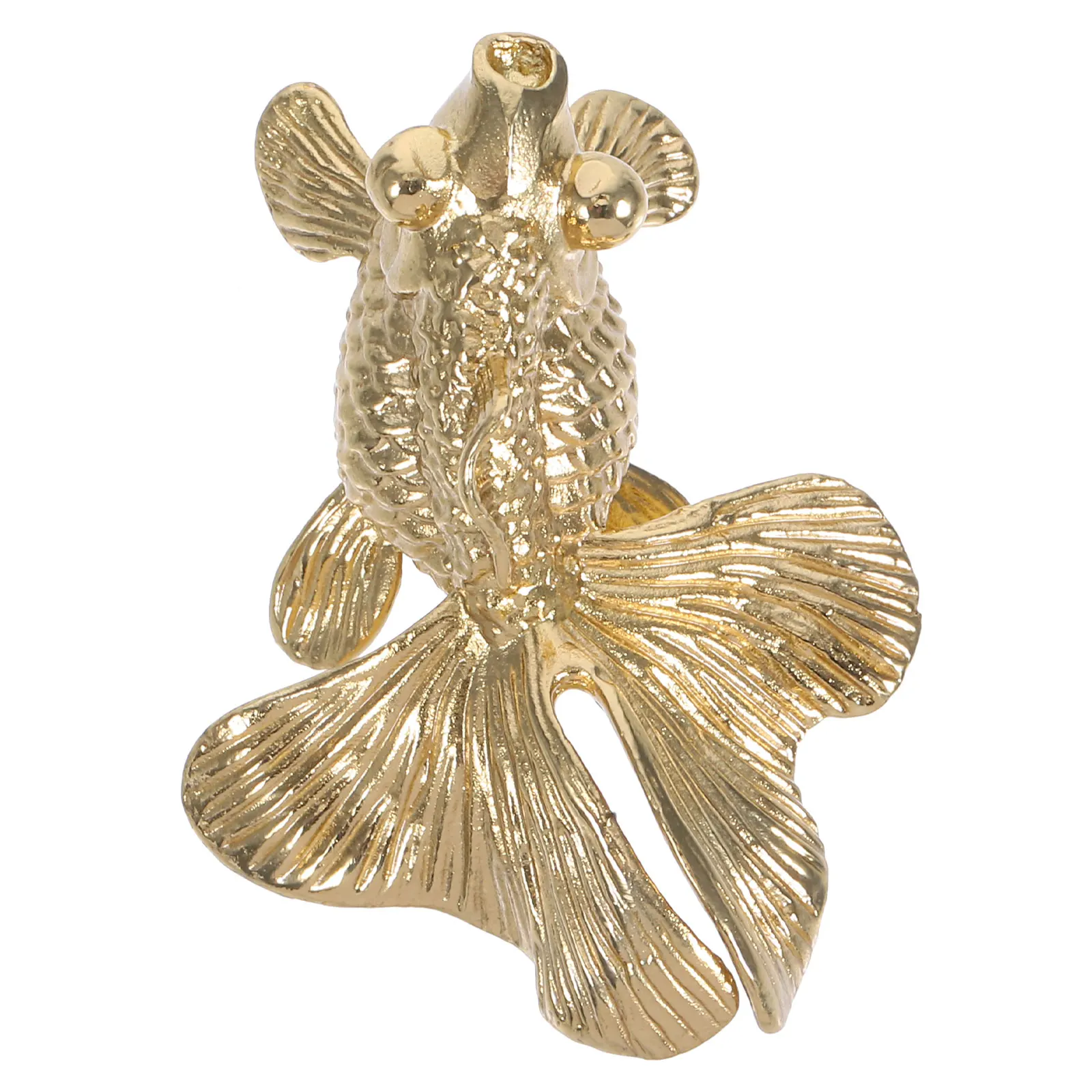 

Brass Goldfish Handle Decorative Drawer Knobs Cute Cabinet Animal Dresser Pull Copper Ceramic Closet Handles