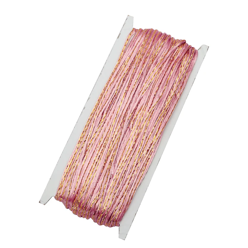 30 meters Gold Silk Soutache Snake Belly Nylon Cord Rope Thread For Bracelets Chinese Knotting Cord DIY Jewelry Making