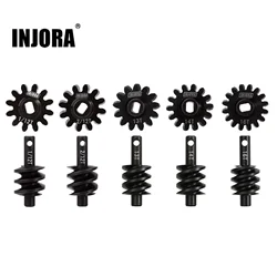 INJORA Overdrive Underdrive Worm Differentieel As Stalen Tandwielen 12T 13T 14T 16T 18T Voor 1/24 RC Crawler Auto Axiale SCX24 Upgrade