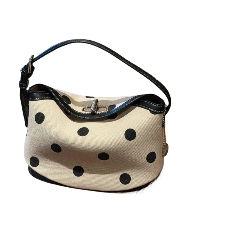 

Niche Design Polka Dot Dumpling Bag New Exquisite Portable Commuter Versatile Shoulder Messenger Bag High Quality High Value