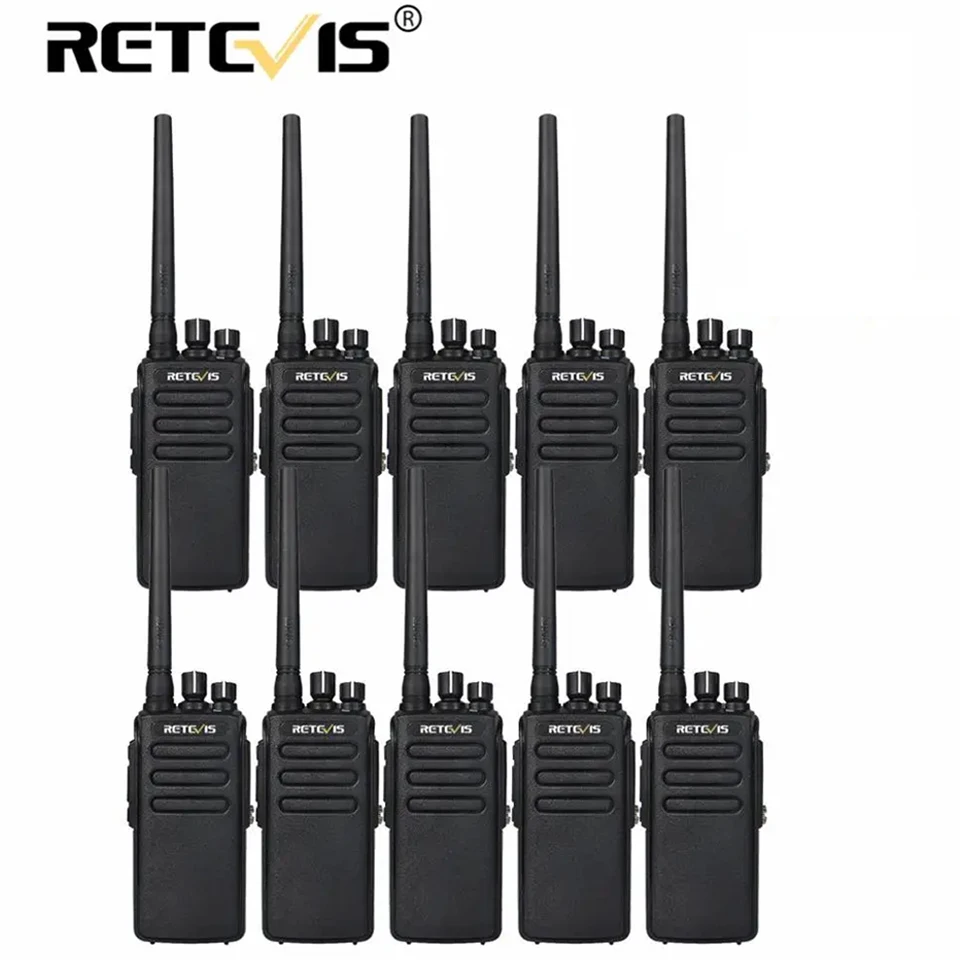 DMR Digital Radio 10PCS Retevis RT81 IP67 Waterproof Walkie Talkie UHF Encryption VOX Walk Talk+Cable for Farm Factory Warehouse