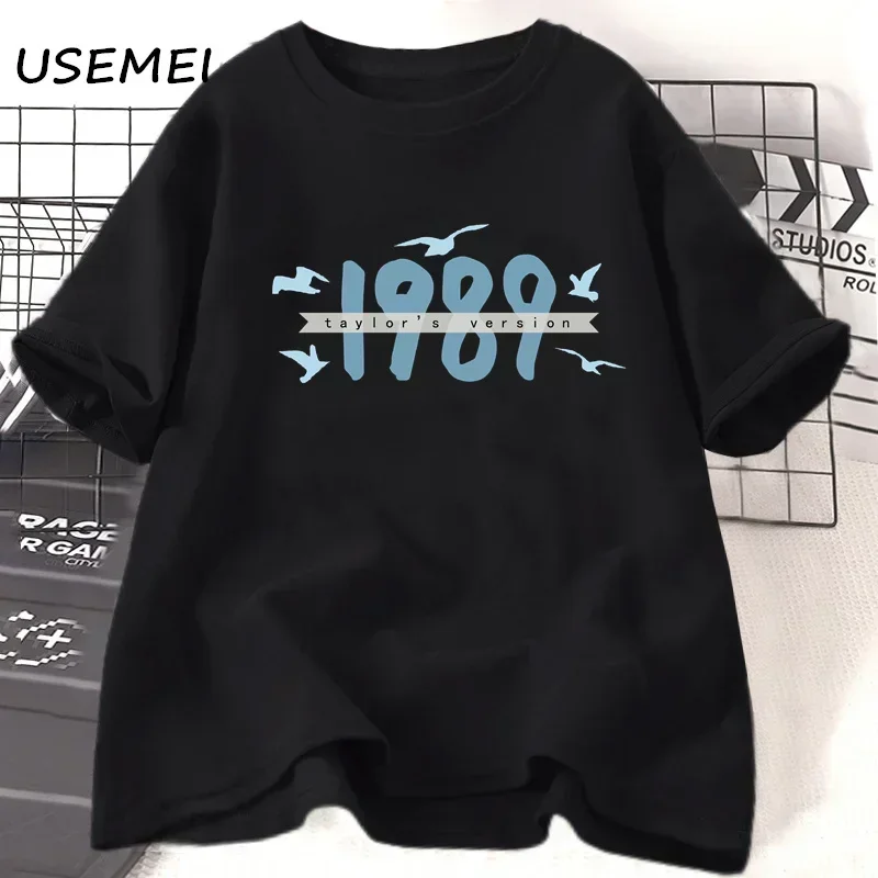 Pop Taylor's 1989 Era T Shirt Women Harajuku Cotton T-shirt Womens Clothing Streetwear Tshirt Gift For Fans Music Concert Tees