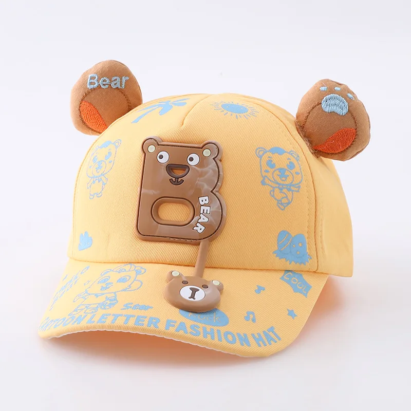 2024 Spring Cotton Cartoon Animal Casquette Baseball Cap Adjustable Snapback Hats for Children Boy and Girl 07