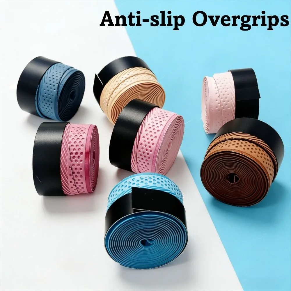 Anti-slip Sport Fishing Rods Over Grip Sweat Absorbing Embossed Texture Racket Handle Grip Tape Glossy Surface Macaron Colors