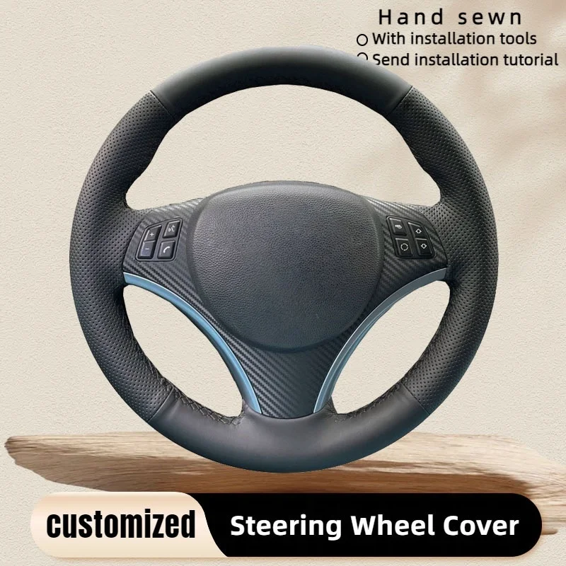 

Изготовленный на заказ чехол на руль автомобиля, сшитый вручную кожа для BMW M Sport M3 E90 E91 E92 E93 E87 E81 E82 E88 X1 E84 Автомобильные аксессуары