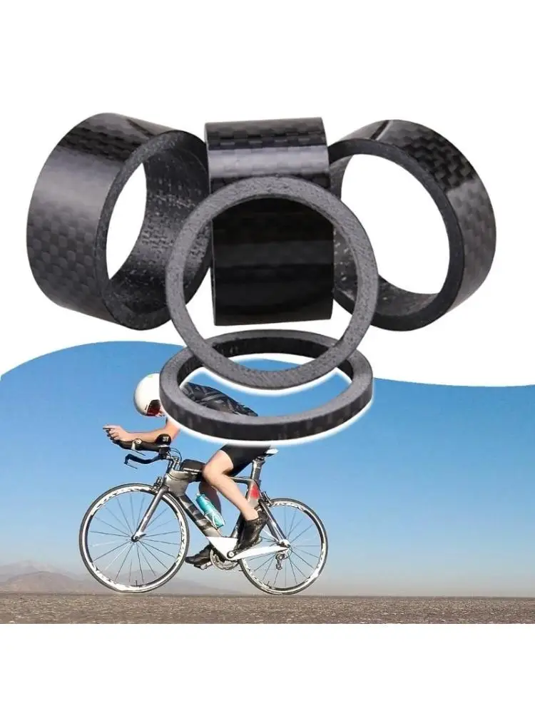 AliExpress Y1UC 5 Pcs Road Bicycles Headset Washer Bike Stem Headset Spacers Carbon Fiber Bike Fork Washer Bicycles Accessories