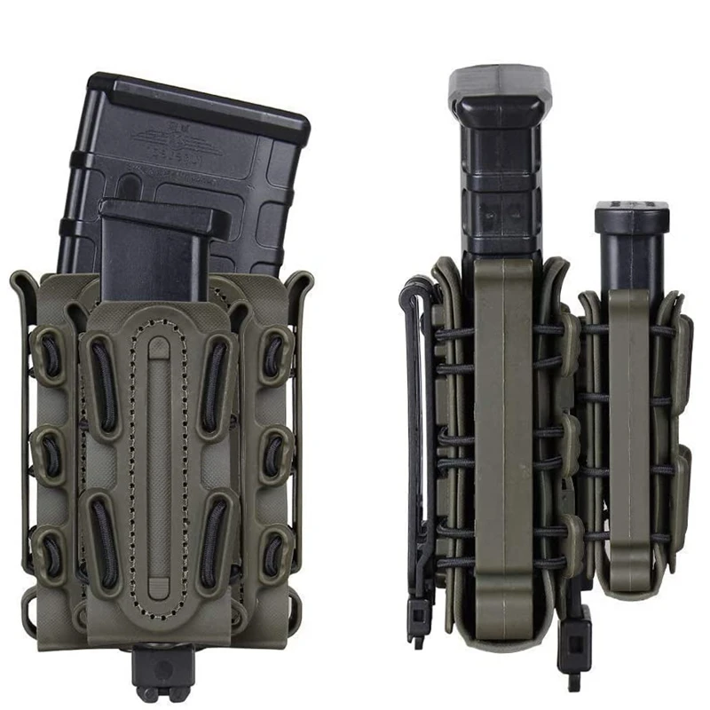 2PCS/Set Molle Magazine Pouch 5.56 7.62 9mm Mag Holster Rifle Pistol Magaizne Case Holder for AR15 M4 AK Glock 17 M9 Universal