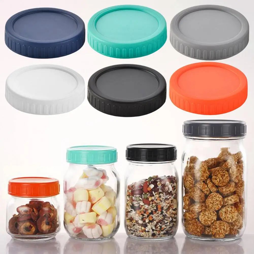 10Pcs 86MM Mason Jar Lids Silicone Can Covers Wide Mouth Jar Lid Food Cans Cover Reusable Cup Lid Mugs Drink Cup Lid Tumbler Lid