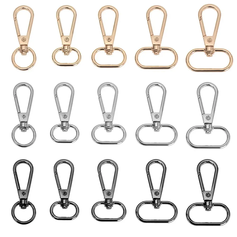 1pcs Jewelry Making Split Ring DIY KeyChain Collar Carabiner Snap Hook Bags Strap Buckles Lobster Clasp
