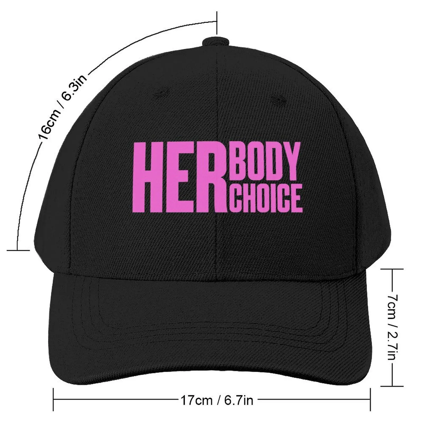 Her Body Her Choice Baseball Cap Luxury Brand fishing hat New In Hat fashionable Golf Women Men's