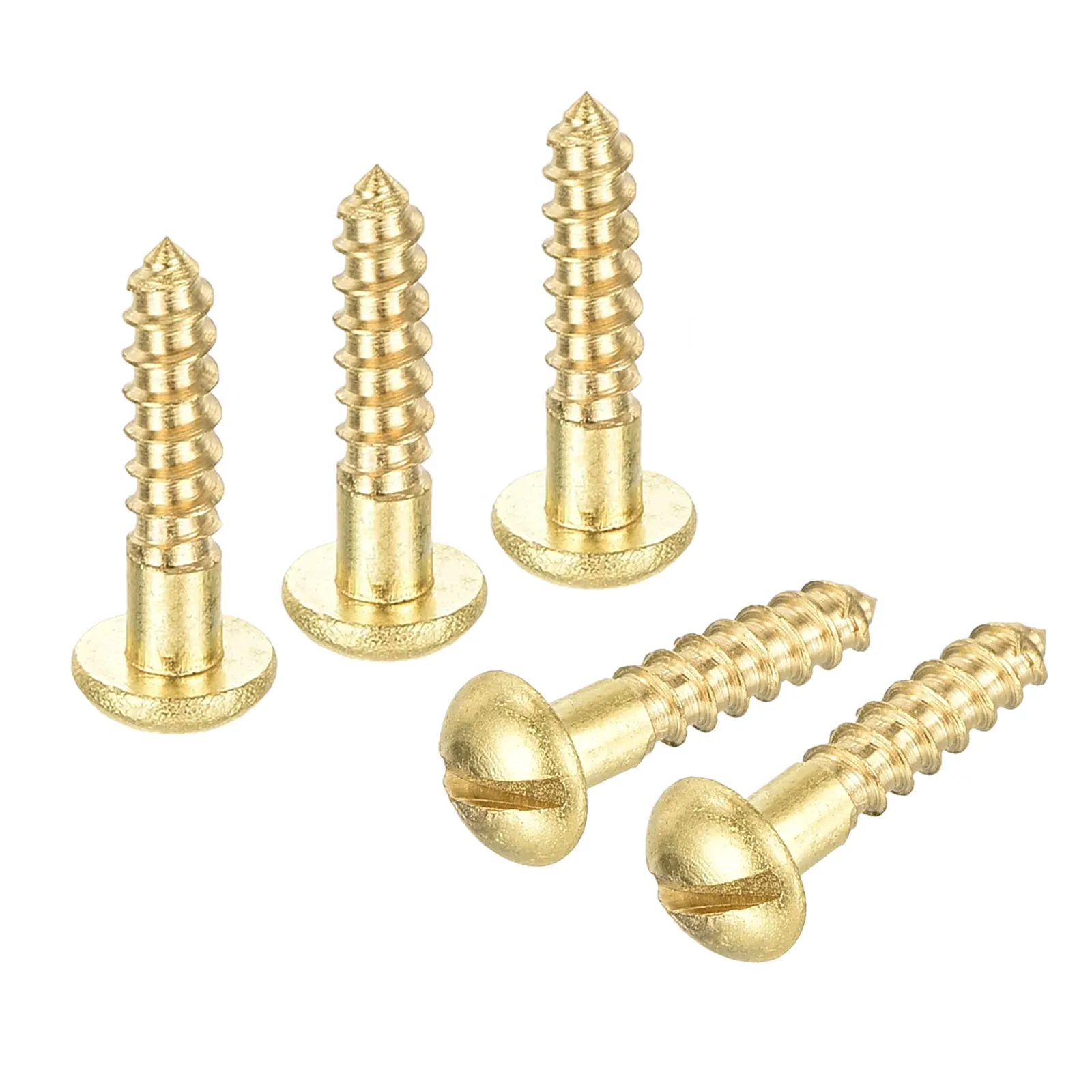 

20/30Pcs Wood Screws M1.6 M2 M2.5 M3 M3.5 Slotted Round Head Brass Self-Tapping Screw