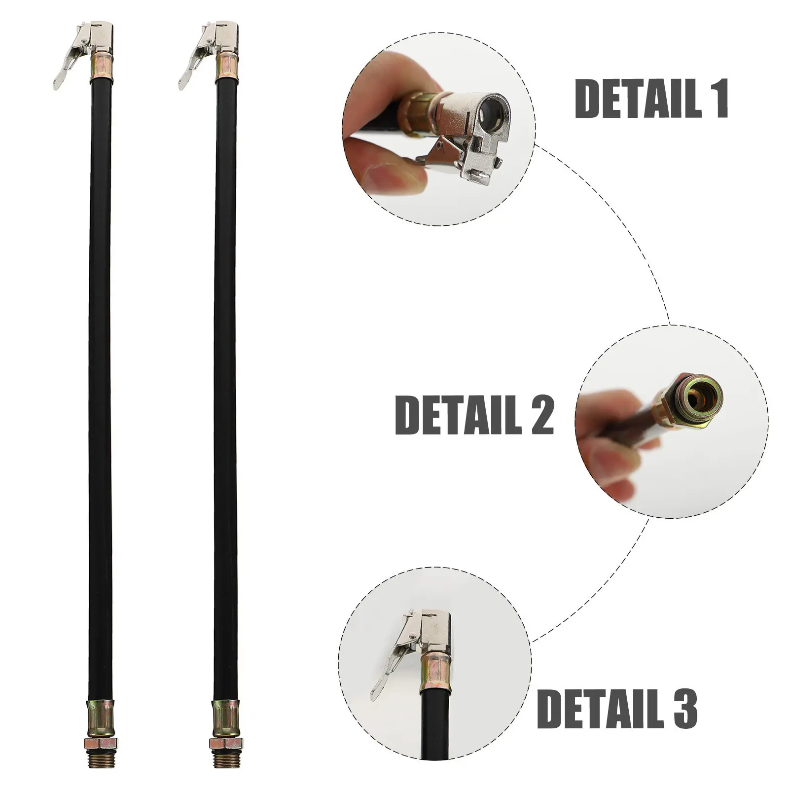 

2 шт. шлангов для накачки шин, портативный сменный шланг для воздушного насоса, гибкий адаптер-трубка для накачки мотоциклов, автомобилей, велосипедов