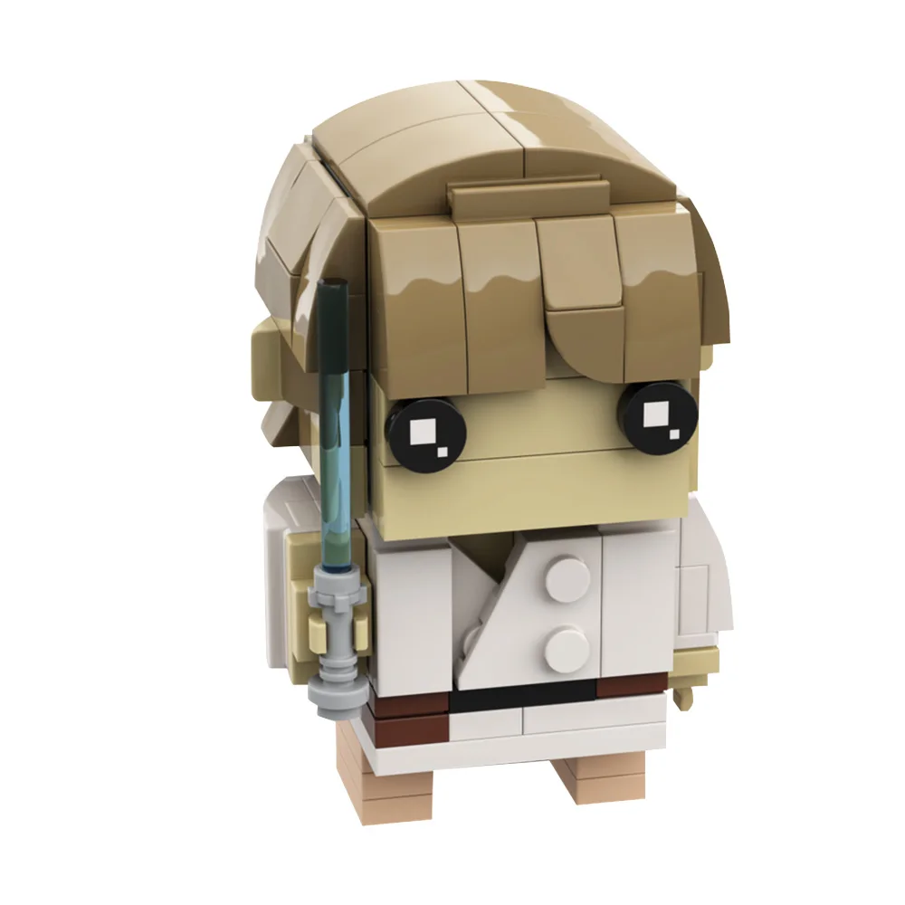 Gobricks MOC Guerras Espaciais Lukes Skywalkered Brickheadz Building Block set Ação Caráter Guerreiros Coletar Tijolo Brinquedos Crianças Presentes