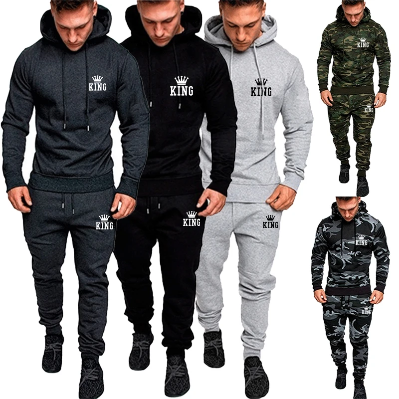 

Men's clothing fashion camouflage sportswear jogging wear hooded sportswear set hooded+sports pants sportswear