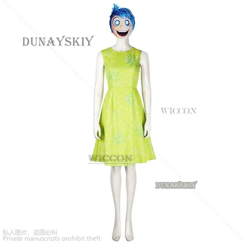 Inside Out Anime Cosplay donna Joy Costume per adulti costumi donna Halloween donna uomo figure vestiti Cos cutumes uso per bambini da uomo