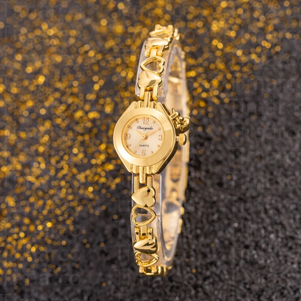 Retro Quartz Watches Women Love Heart Bracelet Watches Luxury Elegant Small Dial Ladies Wristwatch Female Clock Gift Reloj Mujer