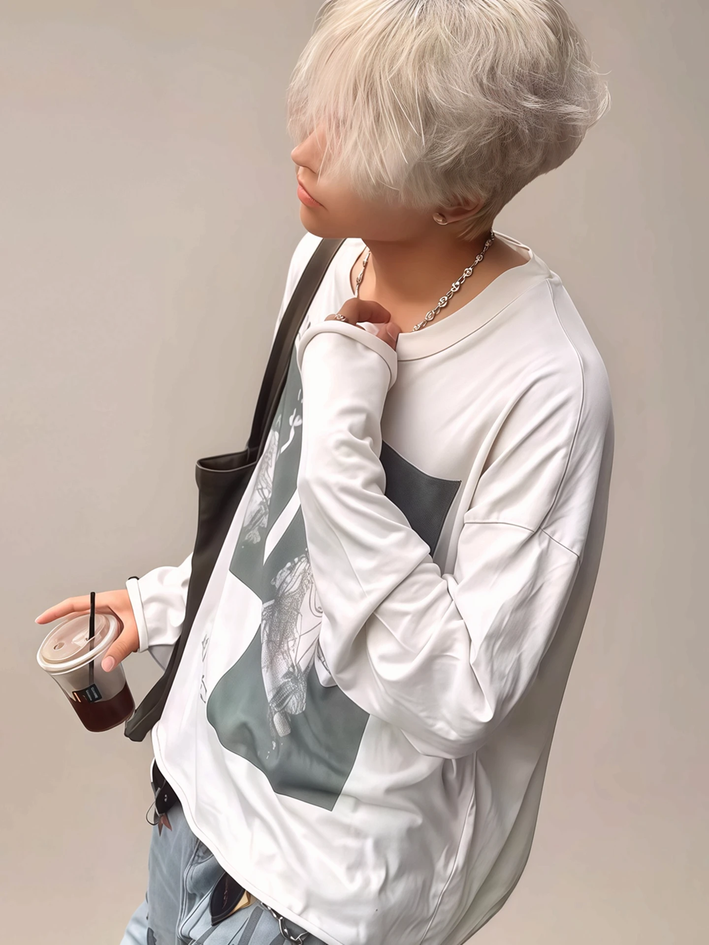 تي شيرت يونيسكس بأكمام طويلة وياقة مستديرة بتصميم مانغا غيشا من سلسلة ERD Depred Rich Second Generation Li Steng Jun Loren... #1