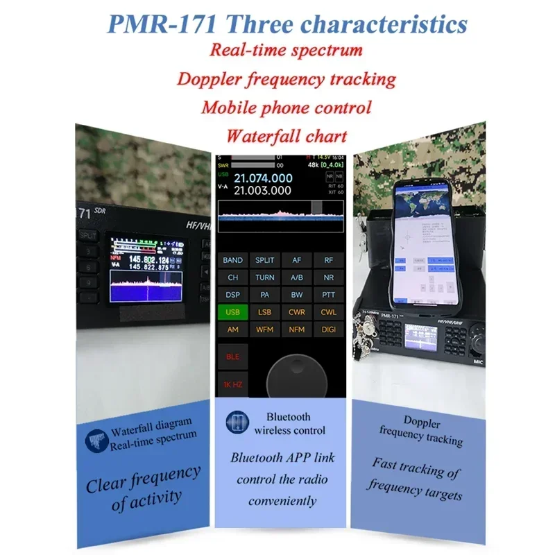 ZASTONE PMR171 SDR Short Wave Transceiver HF CB 50MHz 70MHz VHF UHF All Mode Mobile Radio DMR Walkie Talkie FT8 USB LSB CW AM FM - view 4