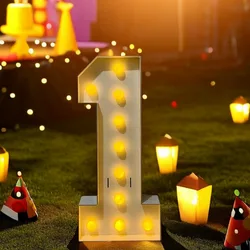 100cm Giant Led Light Number Figure for Birthday Party 1st Anniversary Wedding Party Decor 30 40 50 Number Frame
