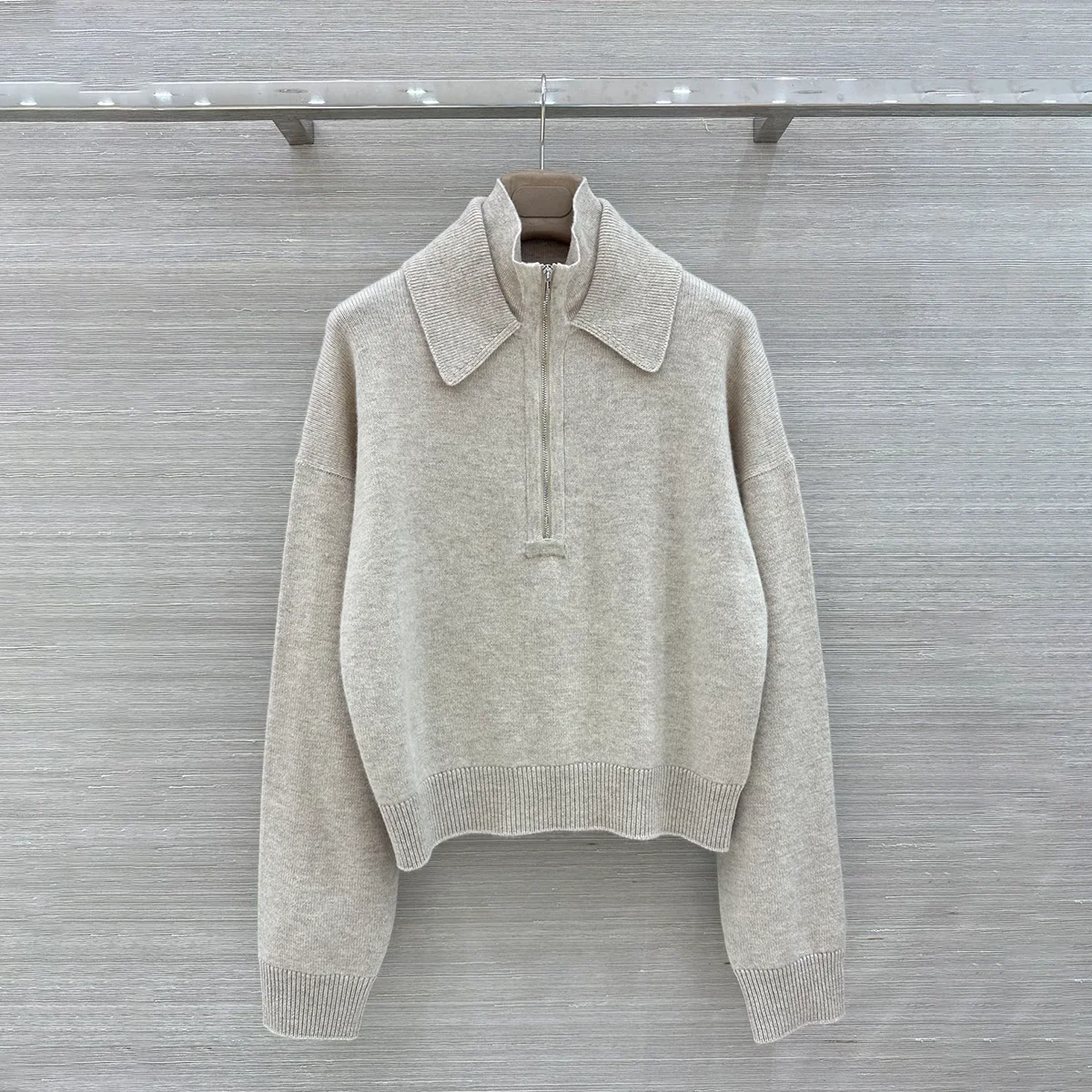 2026 High Quality New Korean Half Zipper Collar Sweater for Women--hb718