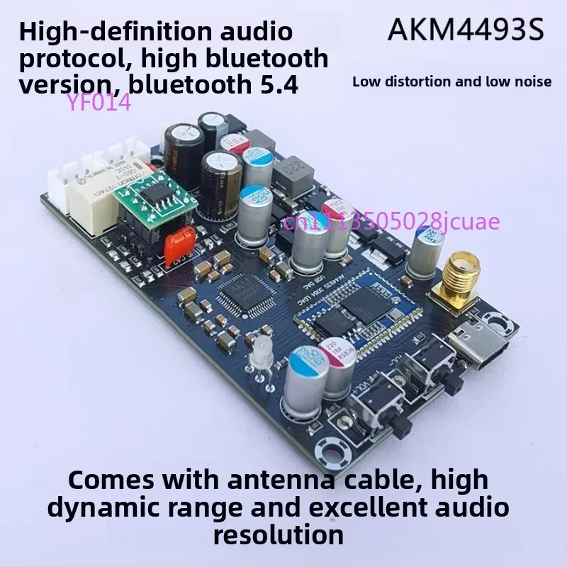 

Модуль декодера Hi-Fi Bluetooth 5.4 AK4493 с входом AUX, поддержкой Lossless LDAC LHDC 51813084 5125