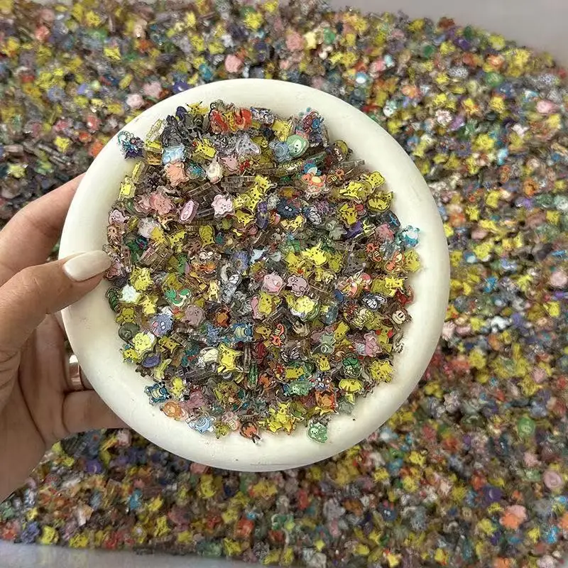 100 Stück (Neu) Pokémon-Zubehör 1CM Acryl-Perlen Cartoon Anime DIY Handgemachte Perlenkette Shake Shake Fun