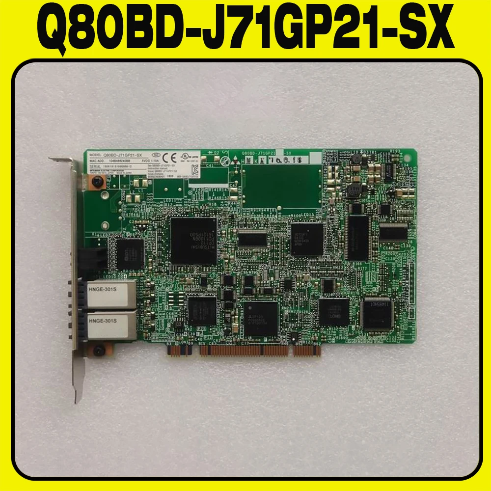 For Mitsubishi Optical Fiber Communication Card Q80BD-J71GP21-SX Equipment Card Q80BD-J71GP21