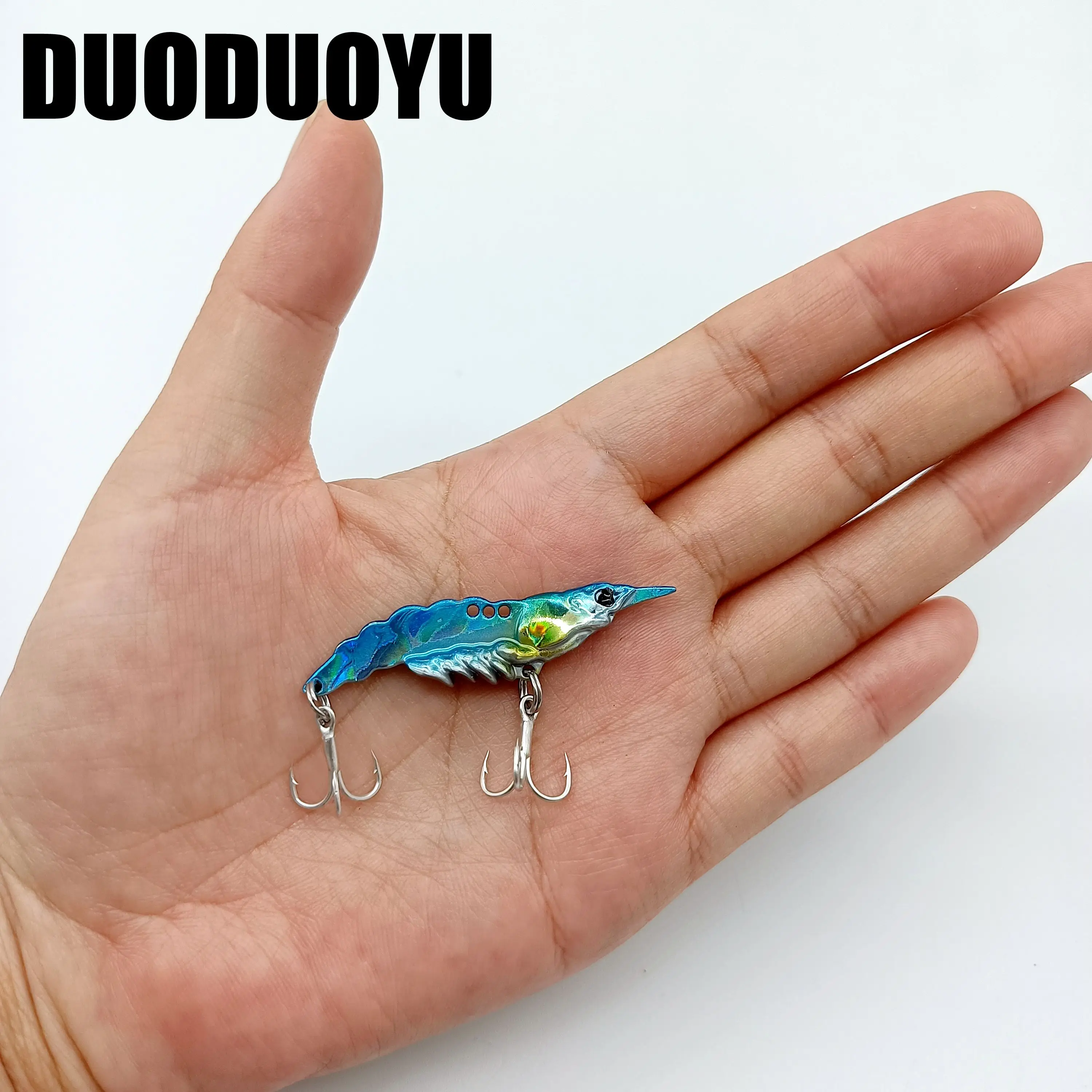 DUODUOYU 1PCS  Shrimp Metal VIB  Fishing Lure 5g/7g/11g/14g Sinking Wobbler Hooks for Pike Artificial Bass Fishing Tackle