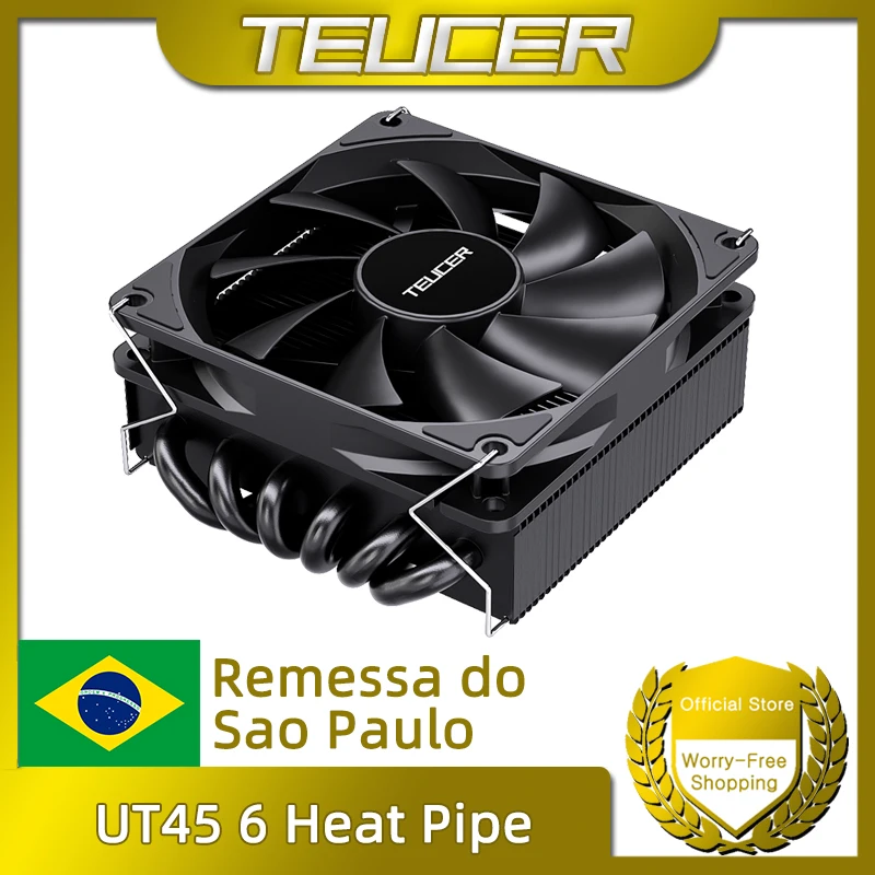 Teucer UT45 CPU Cooler TDP 150W 6 Heat Pipe 45mm High ITX Chassis Air Cooling