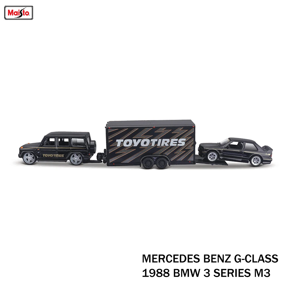 Maisto 1:64 Mercedes Benz G-Class/1988 BMW 3 SERIES M3 Design elite transport die-cast precision model car Model collection gift