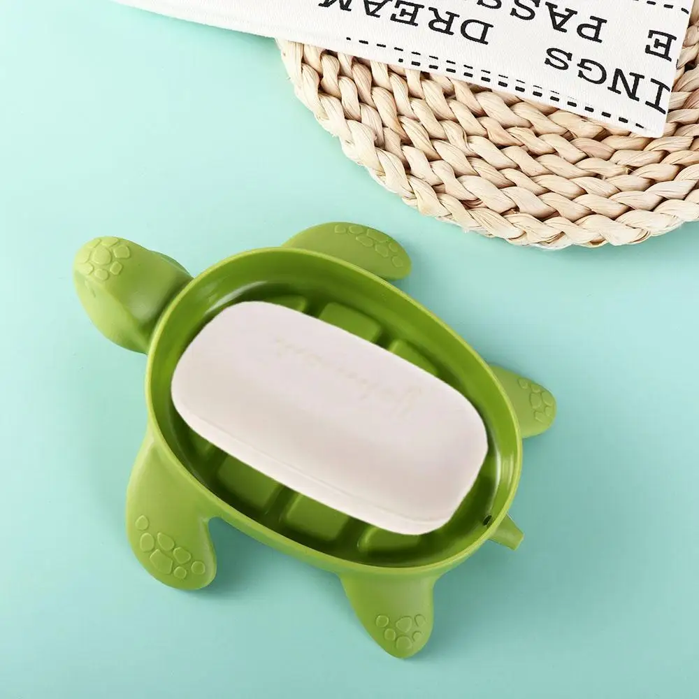 

Soap Rack Anti-slip Turtles Shape Soap Box Cute Plastic Drain Soap Holder Box Self Draining Soap Holder Kitchen