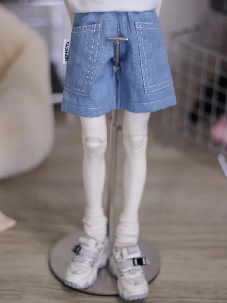 D09-P310 children handmade toy 1/3 GR po68 uncle 73 ID75 bjd doll blue white black Large pocket loose pants 1pcs