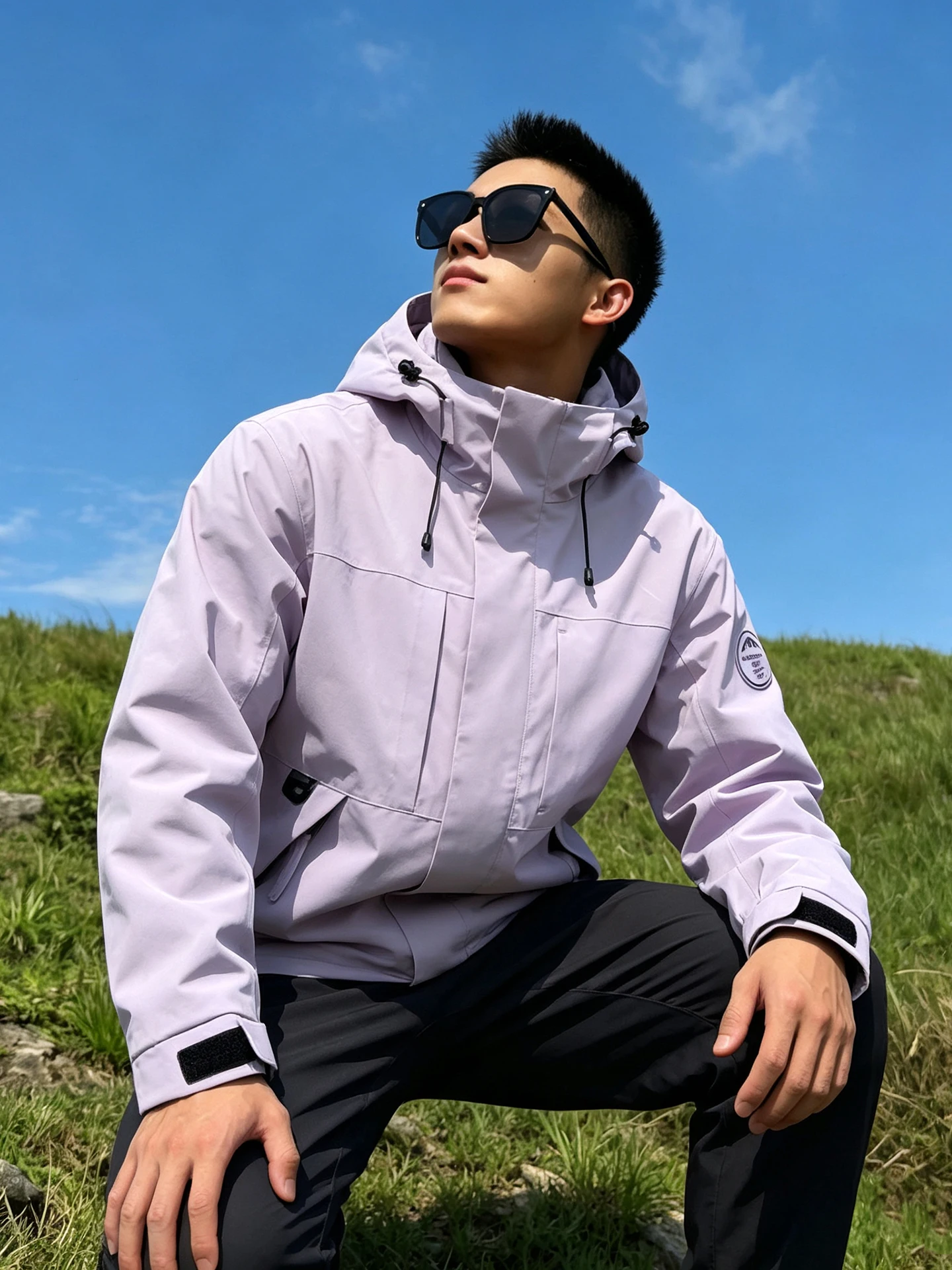Unisex Three-in-One Outdoor Windproof Jacket Detachable Inner Liner Warm Fleece Trendy Autumn Winter Casual Loose Fit Hooded