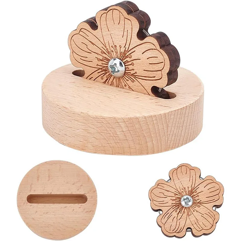 Wood Thread Cutters with Carbon Steel Blade Daisy Wood Carving Thread Cutter Thread Quilter Cutting for Sewing