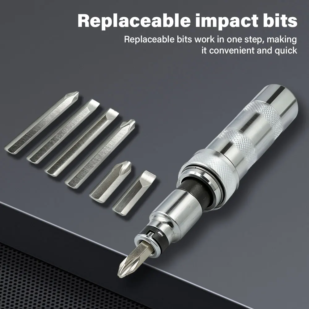 Hot sell 7/12 PCS Manual Impact Screwdriver, Portable Reversible Impact Driver, Household Cordless Screwdriver Kit Hand Repair