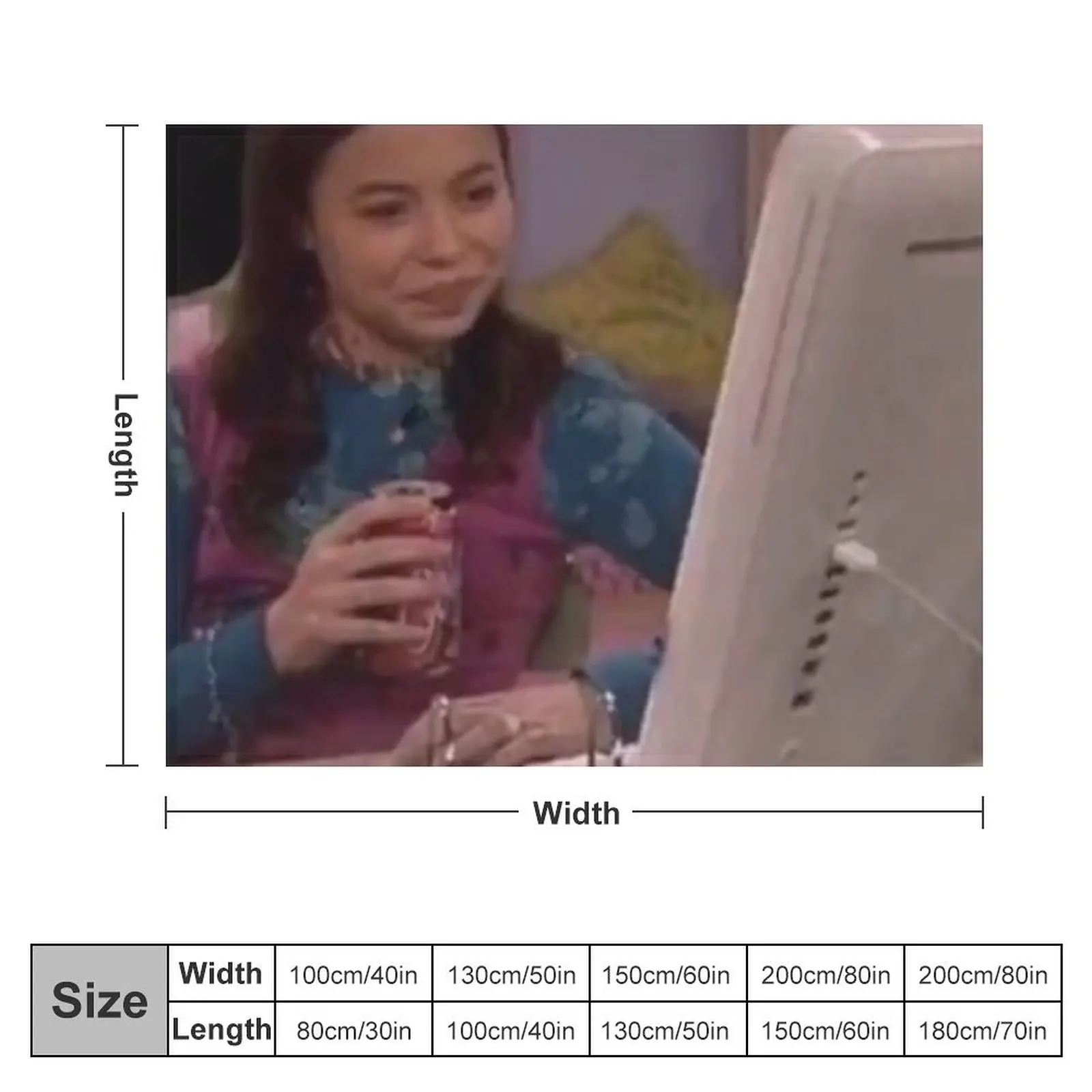 interesting icarly meme Throw Blanket Soft Plush Plaid Flannel Luxury Throw Blankets