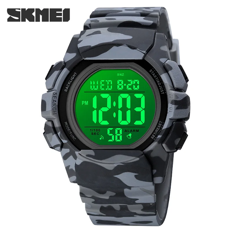 

Skmei Multi-Functional Sports Electronic Watch Waterproof High School Male Student Camouflage Electronic Watch