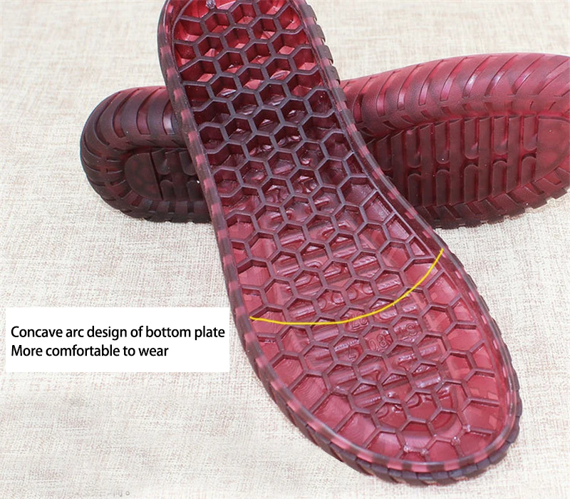 Transparent Crystal Shoes Protector Non-slip Tendon Bottom Hand-knitted Slippers Sandals Rubber Soles Autumn Winter Hooks Soles