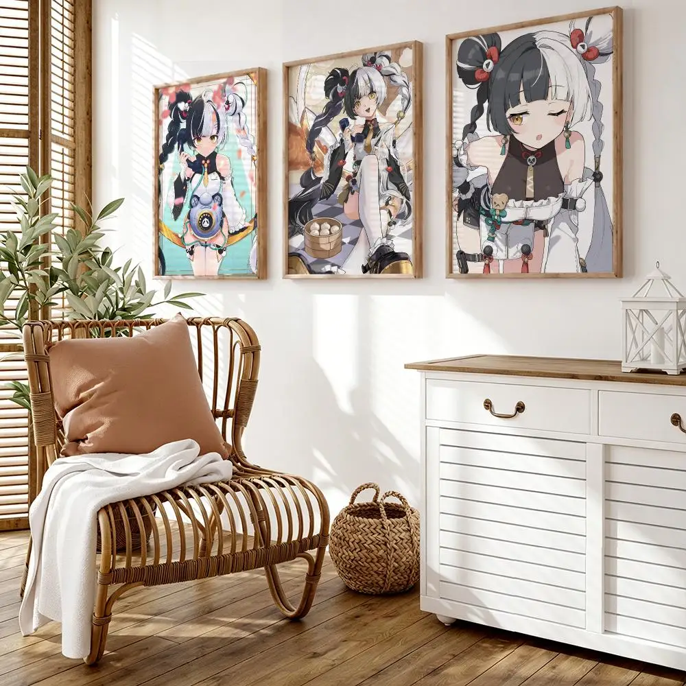 Zenless Zone Zero Dialyn Poster Wall Stickers HD Painting Self Adhesive Art Decals for Bedroom Living Room Home Decor