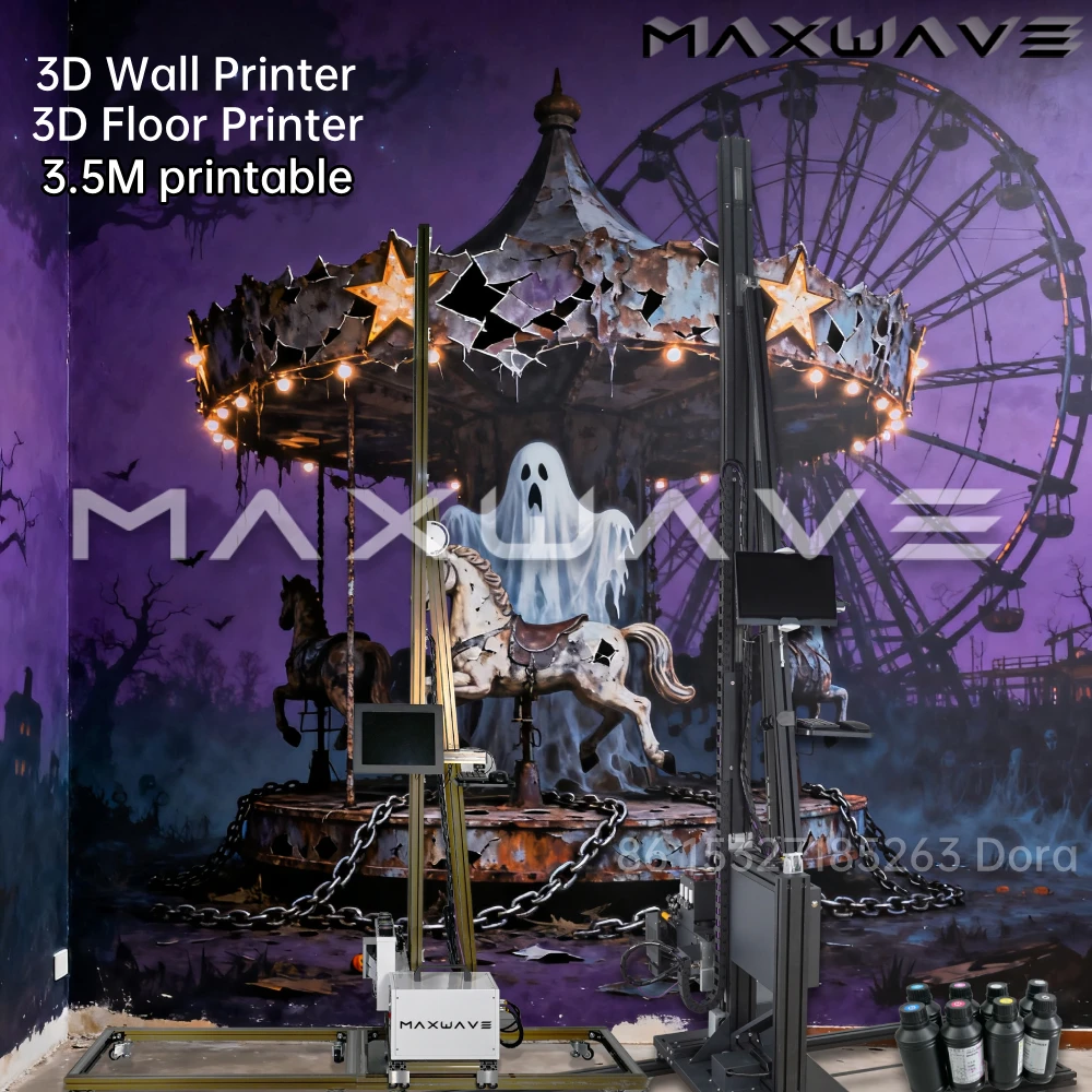 Wall Printer UV Inkjet Printing mache for 3D Wall Art | Multi-Surface Compatibility | Foldable Portable Design Small business