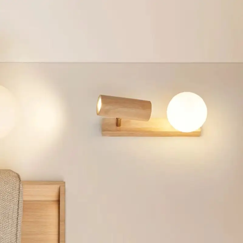 nordic-wood-led-wall-lamp-dual-light-rotatable-spotlight-globe-sconce-bedroom-bedside-living-room-corridor-home-decor